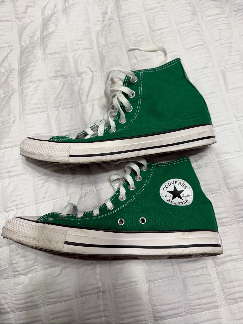 Converse Green Canvas High Top Sneakers Chuck Taylor M 8.5/W 10.5 Unisex